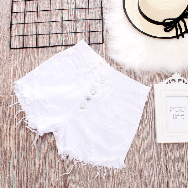 Lezser női rövidnadrág szakadt motívumokkal, különböző színekben