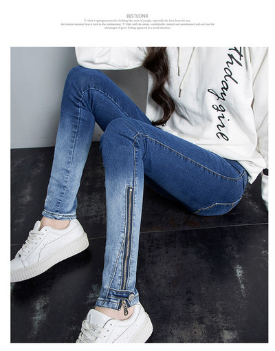 Női modern farmer három színben, oldalsó cipzárral