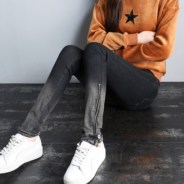 Női modern farmer három színben, oldalsó cipzárral