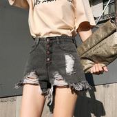 Aktuális női farmer rövidnadrág három színben, magas derékkal