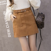 Modern női rövid szoknya öko velúrból, két színben