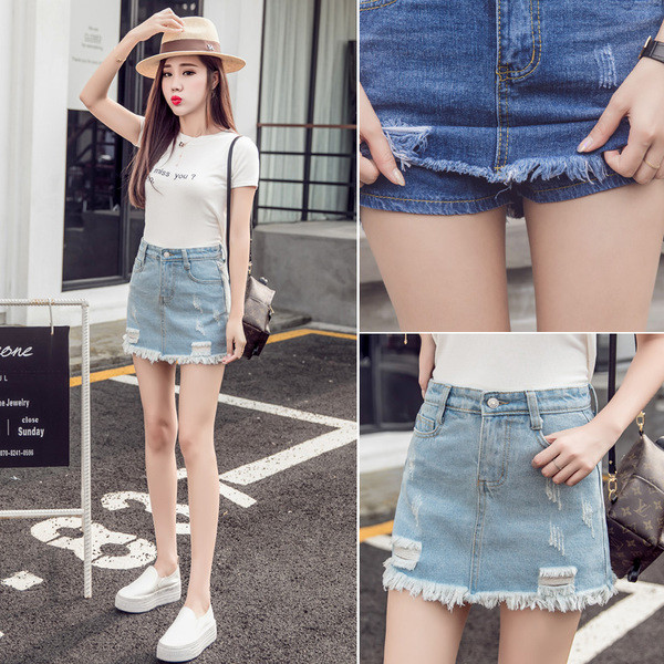 Szoknya-nadrág két színben standard derékkal