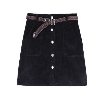 Μοντέρνα γυναιεκεία φούστα με βαθιές τσέπες σε διάφορα χρώματα