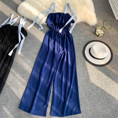 Női hosszú overall, kék és fekete színben