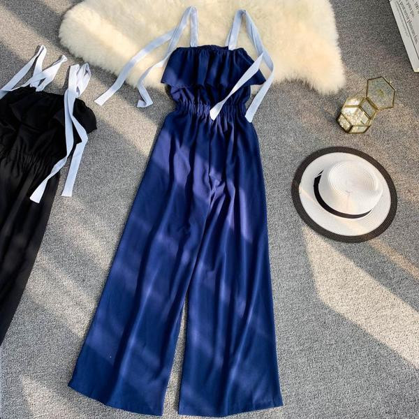 Női hosszú overall, kék és fekete színben