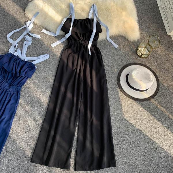 Női hosszú overall, kék és fekete színben