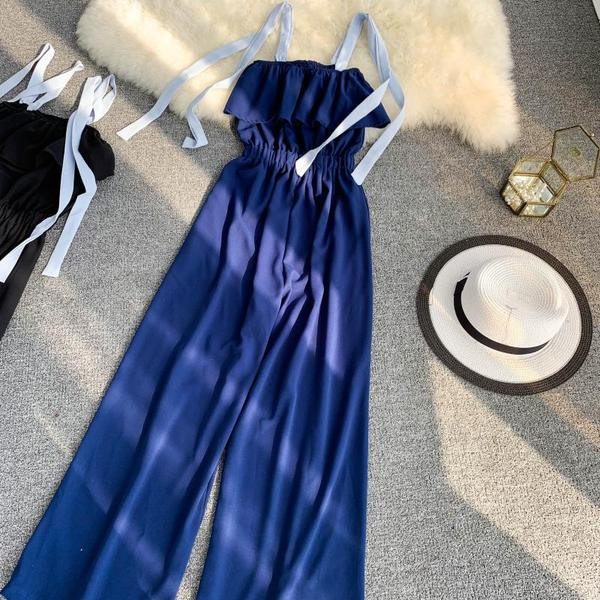 Női hosszú overall, kék és fekete színben