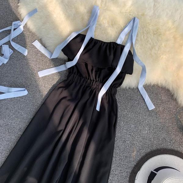 Női hosszú overall, kék és fekete színben