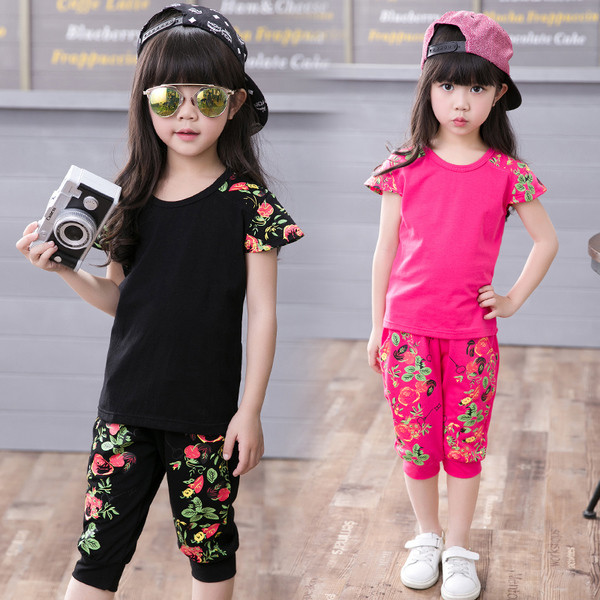 Két részből álló napi gyermekkészlet - póló és nadrág több színben