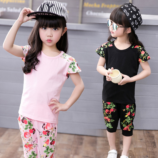 Két részből álló napi gyermekkészlet - póló és nadrág több színben