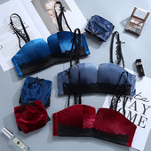 Intim fehérnemű bársonnyal és csipkével három színben