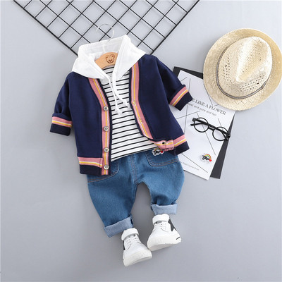 Gyermek modern szett fiúknak három részből, két színben