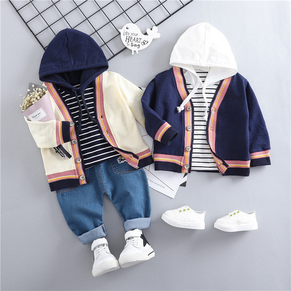 Gyermek modern szett fiúknak három részből, két színben