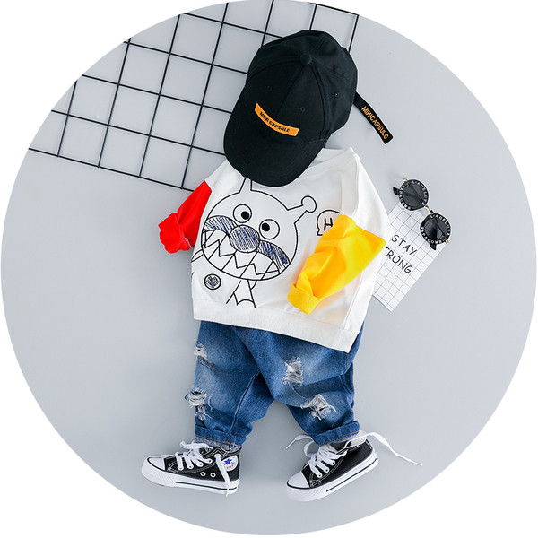 Set zilnic pentru copii pentru baieti cu aplicare in doua culori