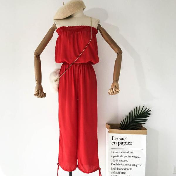 Csupasz vállú női overall több színben