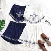 Női nyári szett négy színben hímzéssel