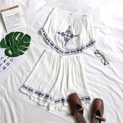 Női nyári szett négy színben hímzéssel