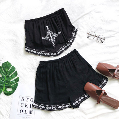 Női nyári szett négy színben hímzéssel