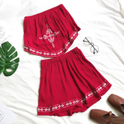 Női nyári szett négy színben hímzéssel