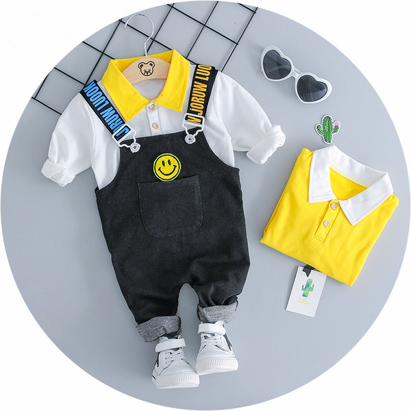 Set pentru copii modern pentru baieti in doua culori cu inscriptie