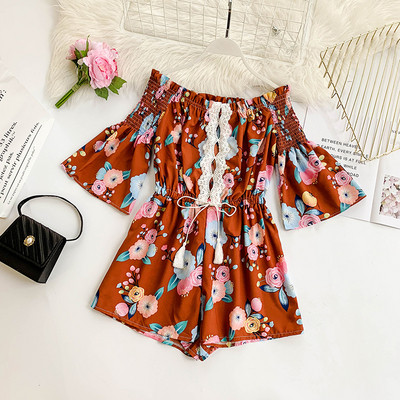 Női rövid overall virágmotívummal, négy színben