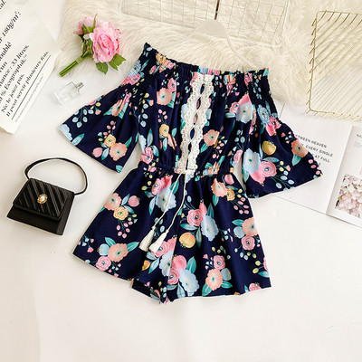 Női rövid overall virágmotívummal, négy színben