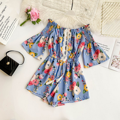 Női rövid overall virágmotívummal, négy színben