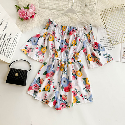 Női rövid overall virágmotívummal, négy színben