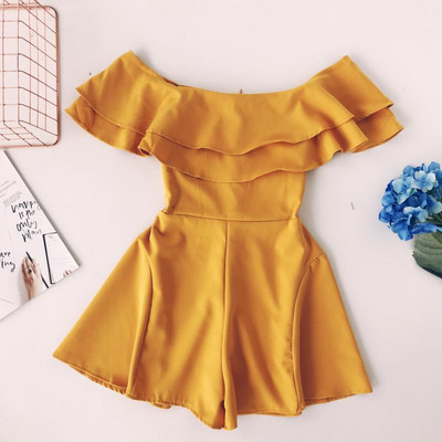 Penkių spalvų moteriškas kombinezonas – trumpo modelio