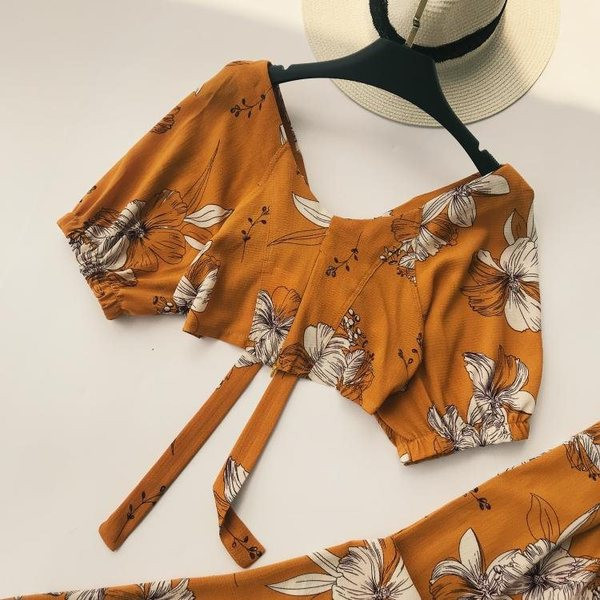 Női modern kétrészes szett, két színben