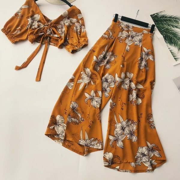 Női modern kétrészes szett, két színben