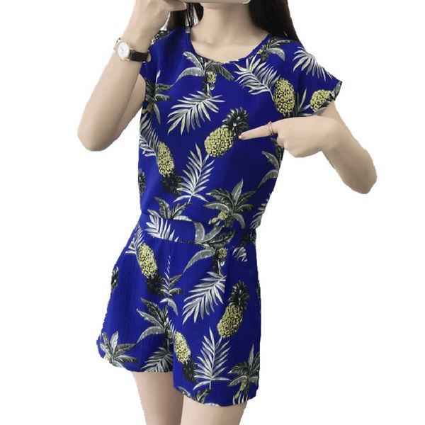 Γυναικεία casual σύνολο σε κίτρινο και μπλε χρώμα