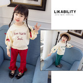 Μοντέρνο παιδικό σετ για κορίτσια - μπλούζα και παντελόνι σε δύο χρώματα