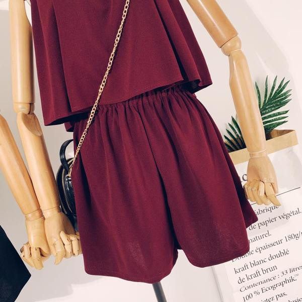 Két részből álló széles modell női szett négy színben