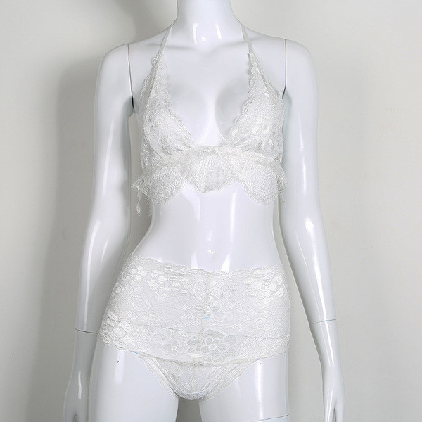 Női intim fehérnemű magas derékkal, fehér színben