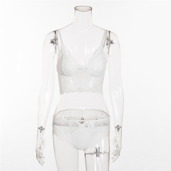 Εσώρουχα γυναικεία με δαντέλα σε λευκό και μαύρο χρώμα