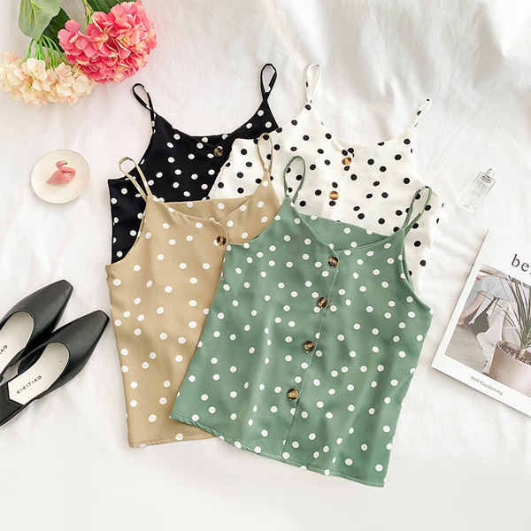 Női felső, vékony pántokkal és gombokkal, négy színben