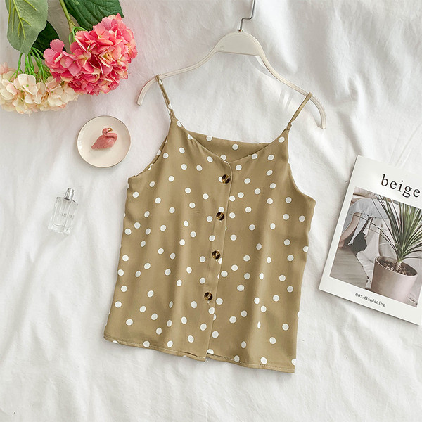 Női felső, vékony pántokkal és gombokkal, négy színben