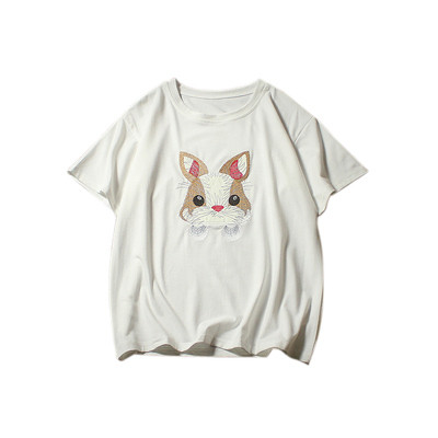 Alkalmi női póló rövid ujjal és mintával