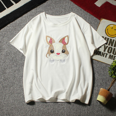 Alkalmi női póló rövid ujjal és mintával