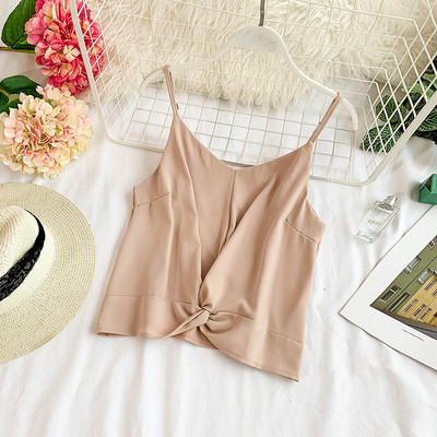 Γυναικείο αμάνικο με V-λαιμό σε έξι χρώματα