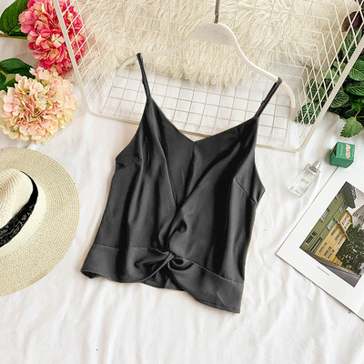 Γυναικείο αμάνικο με V-λαιμό σε έξι χρώματα