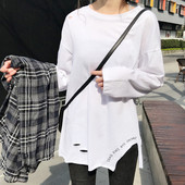 Casual γυναικεία μπλούζα με μακριά μανίκια σε λευκό χρώμα διάφορα μοντέλα