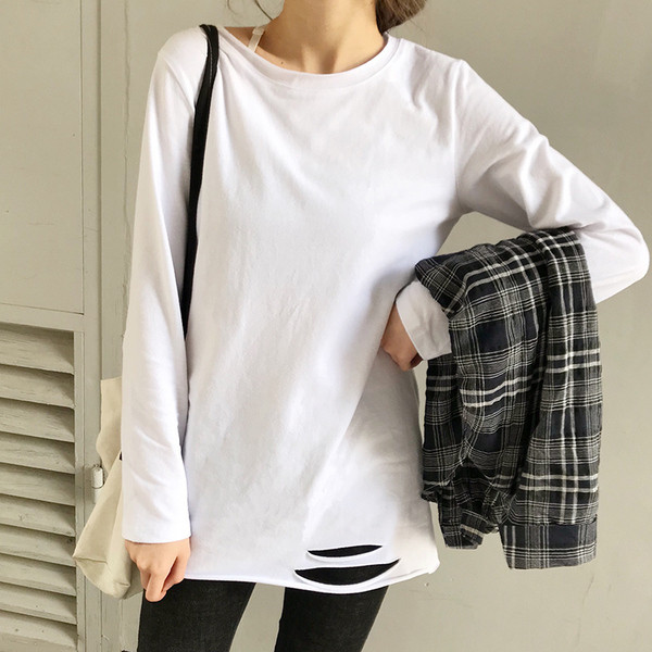 Casual γυναικεία μπλούζα με μακριά μανίκια σε λευκό χρώμα διάφορα μοντέλα