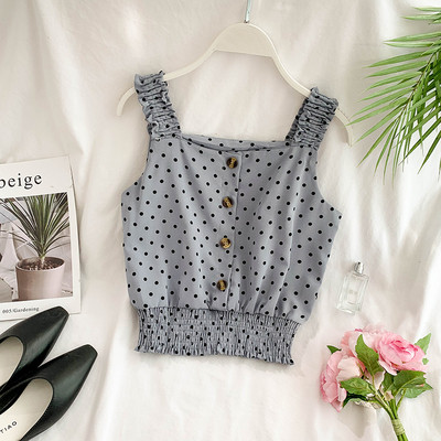 Γυναικείο καθημερινό αμάνικο με κουμπιά σε διάφορα χρώματα