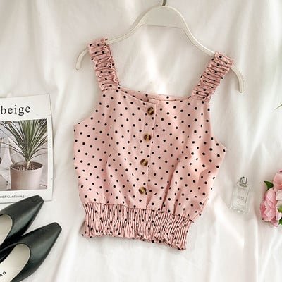 Γυναικείο καθημερινό αμάνικο με κουμπιά σε διάφορα χρώματα