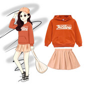 Modern gyerek szett lányoknak nemek és pulóver szerint