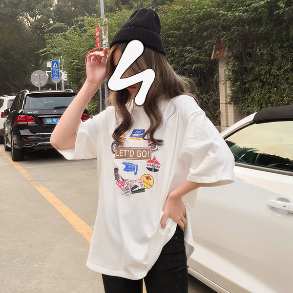 Γυναικεία καθημερινή μπλούζα με εκτύπωση σε τρία χρώματα