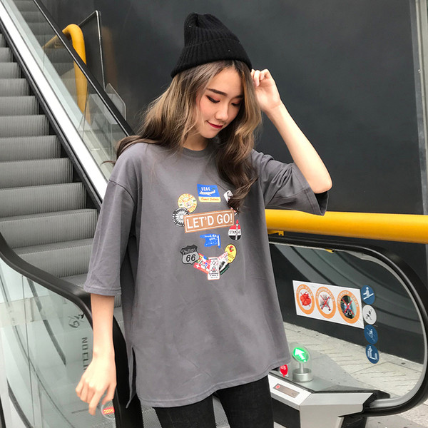 Γυναικεία καθημερινή μπλούζα με εκτύπωση σε τρία χρώματα