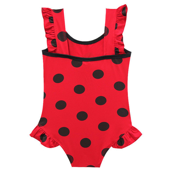 Γυναικείο ολόσωμο μαγιό για παιδιά με κόκκινη κορδέλα